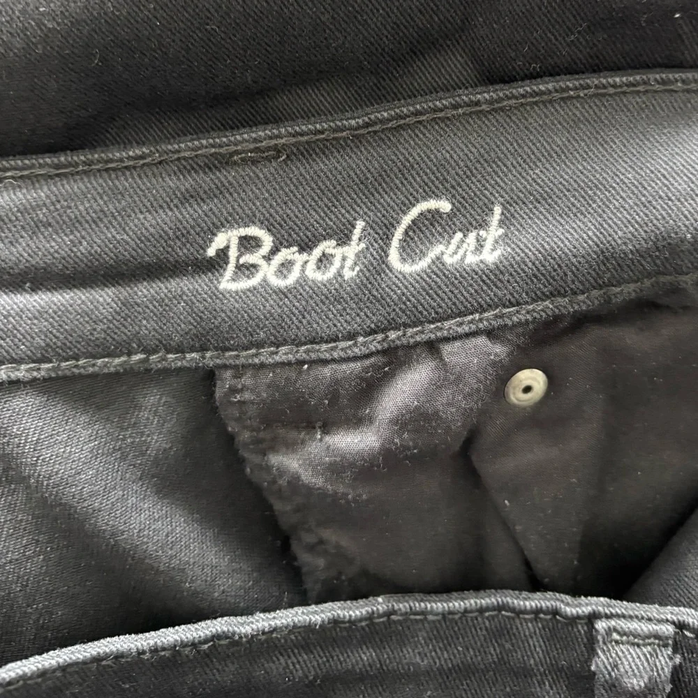 Y2K Vintage Cache Jeans Black Studded Low Rise Bootcut Womens 6 Cowgirl Boho - Picture 11 of 11